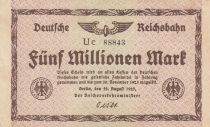 Germany 5 Millionen Mark  - 1923 - Serial Uc 88843