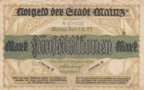 Germany 5 Millionen Mark - State of Mainz - 1923