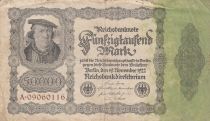 Germany 50 000 mark - Reichsbanknote - Burgermaster brauweiler - Serial A - 1922