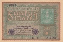 Germany 50 Mark Head of woman - 1919 - Reihe 3 - Various serial