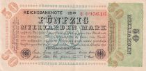 Germany 50 Milliarden Mark  - Reichsbanknote 1923 - Serial UB 20 - * 095616