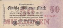 Germany 50 Millionen mark - Reichsbanknote - Serial R 7 digit - 1923