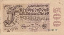 Germany 500 millionen Mark - Reichsbanknote - Serial MV-17 - 1923