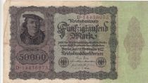 Germany 50000 Mark Burgermaster Brauweiler - 1922 Serial D.14