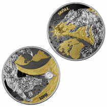 Germany Hati & Sköll - 2 X 5 Marks Silver Ruthénium-Gold Germania 2024 (Ragnarök)