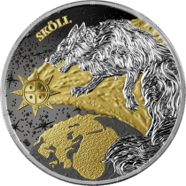 Germany Hati & Sköll - 2 X 5 Marks Silver Ruthénium-Gold Germania 2024 (Ragnarök)