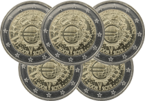 Germany Pack of 5 x 2 Euros. 2012 - 10 years of the Euro (all 5 workshops)