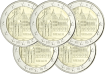 Germany Pack of 5 x 2 Euros Commémo. 2010 - Bremen (all 5 workshops)