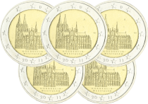 Germany Set of 5 x 2 Euros Commemo. Germany 2011 - North Rhine-Westphalia (all 5 workshops)