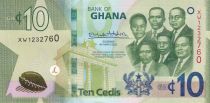 Ghana 10 Cédis  - Busts of the Big Six leaders of Ghana - 2022