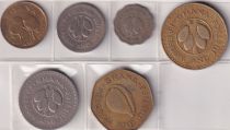 Ghana Set of 6 Coins - 1967-1984