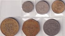 Ghana Set of 6 Coins - 1967-1984