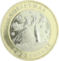 Gibraltar 2 Pounds - Charles III - Christmas - 2024