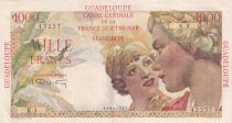 Guadeloupe 1000 Francs - French union - 1946 - Serial K.3