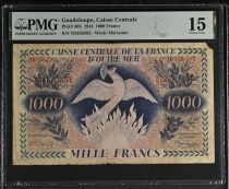 Guadeloupe 1000 Francs - Phoenix - 1944 - Serial TD338 - PMG15