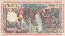 Guadeloupe 5000 Francs - Antillean woman - 1960 - Specimen - Serial O.00