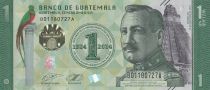 Guatemala 1 Quetzal - General Orellana - 100 years of coin - 1924-2024  - Hybrid - Serial B