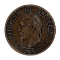 Guyane Française 10 CENTIMES NAPOLÉON III TÊTE LAURÉE