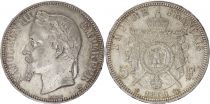 Guyane Française 5 Francs France Napoléon III - Tête laurée 1869 BB Strasbourg