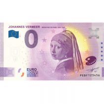 Guyane Française Billet 0 euro Souvenir - La Jeune fille à la Perle - Vermeer - Pays-Bas 2021 (1/6)