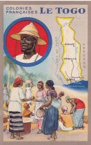 Guyane Française Le Togo - Carte illustrée des Colonies françaises - Édition Spéciale des Produits du Lion Noir - Cartophilie