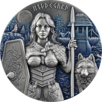 Hildegarde - Valkyries - 2 ONCES ARGENT HAUT RELIEF - FINITION ANTIQUE GERMANIA 2022 BULLION - Nouvelle série