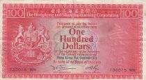 Hong Kong 100 dollars - Arms - HSBC - 1973 - P.185c