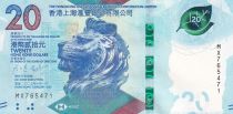 Hong Kong 20 Dollars, Head of lion - HSBC - 2023 (2024) - Serial MX