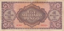 Hungary 1 Milliard de pengo - Head of woman - Serial R - 1946