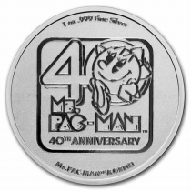 Ile Niue 40 ans de Miss Pacman - 2 Dollars Argent Niue 2021