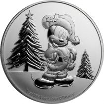 Ile Niue Mickey de Noël - 1 Once Argent 2019 Niue