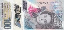 Iles des Caraïbes 100 Dollars - Elisabeth II - Sir Arthur Lewis - Polymer - 2019