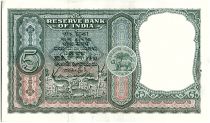 India 5 Rupees, Ashoka Column- Antelopes - 19(57-62)  - P.35b