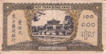 Indo-Chine Fr. 100 Piastres Marché - 1942 - Lettre F - Série D 604254