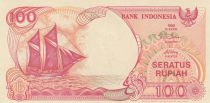 Indonesia 100 Rupiah - Sailboat Pinisi - Volcano - 1992 (2000) - Serial ZPB