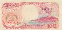 Indonesia 100 Rupiah - Sailboat Pinisi - Volcano - 1992 (2000) - Serial ZPB