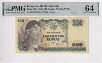 Indonesia 500 Rupiah - General Surdirman - 1968 - PMG 64