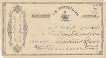 Iran Bank cheque receipt - J.B Jemshidian - ND