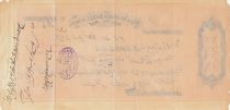 Iran Bank cheque receipt - Mirza Mohamed Bauker Afshar   - ND