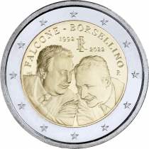 Italie 2 Euros Commémo. BU ITALIE 2022 - 30 ans de la mort des juges Falcone et Borsellino