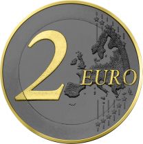 Italie 2 Euros Commémo. Ruthénium & Or ITALIE 2021 - 150 ans de Rome Capitale de l\'Italie