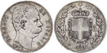 Italie 5 Lire Umberto I - Armoiries - 1879 R Rome Argent