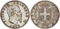 Italie 5 Lire Victor Emmanuel II - 1869 - M BN - Argent