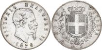 Italy 5 Lire Vittorio Emanuele II - R Roma - 1876 Silver