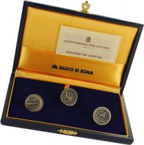 Italy Banco di Roma - 3 Denarius Gaio Memmio - Gneo Calpurnio - Lucio Marcio Filippo - Silver - 1986