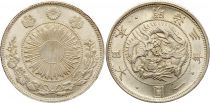 Japan 1 Yen Dragon  - 1870 Meiji  Year 3 - Silver