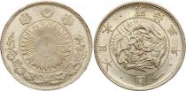 Japon 1 Yen Dragon  - 1870  Meiji An 3 - Argent