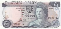 Jersey 1 Pound - Elisabeth II - Bataille de Jersey - ND (1984-1988) - SUP - P.11b