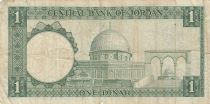 Jordan 1 Dinar - King Hussein - Mosquée - Sign 14 - 1965