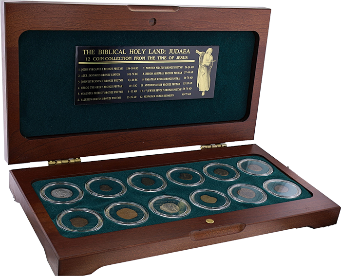 Coin Judée Biblical Holy Land: Box of 12 Ancient Judaea Coins from the ...